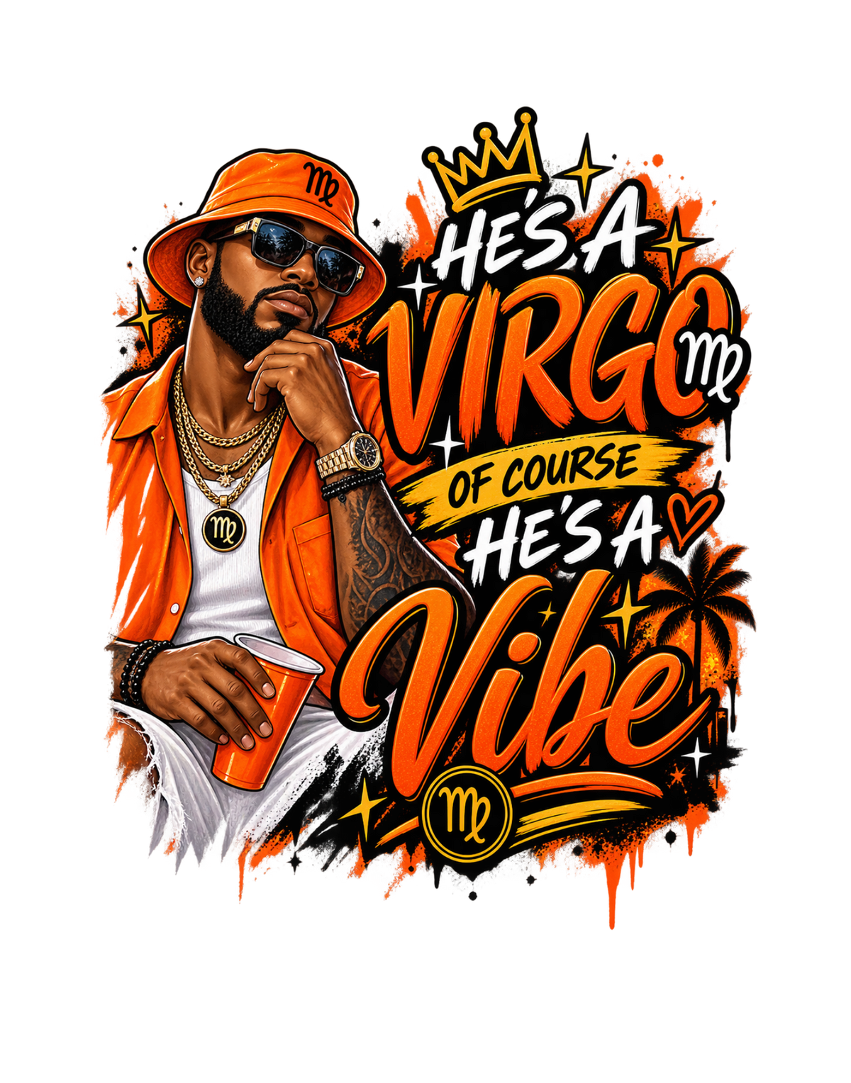He's A Vibe Virgo Bash Tee